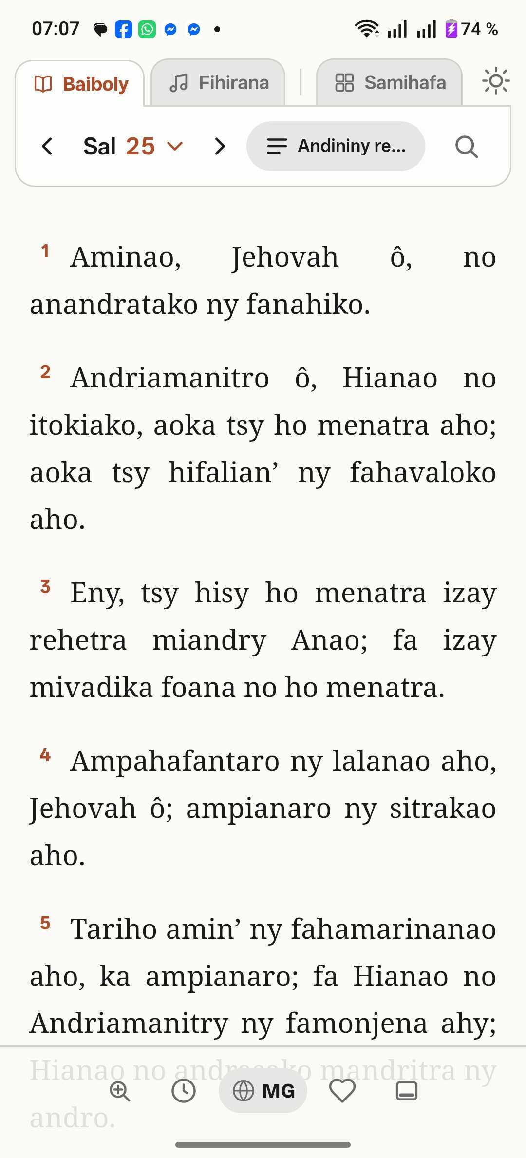 Reading the Bible in Baiboly Plus